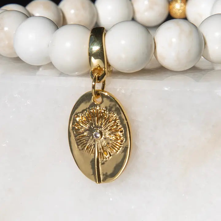 Gold Dandelion Charm