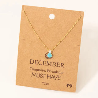 Birthstone Pendant Necklace