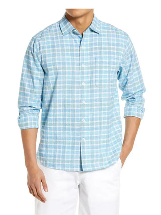 Men's Long Sleeve Cotton Plaid Shirt