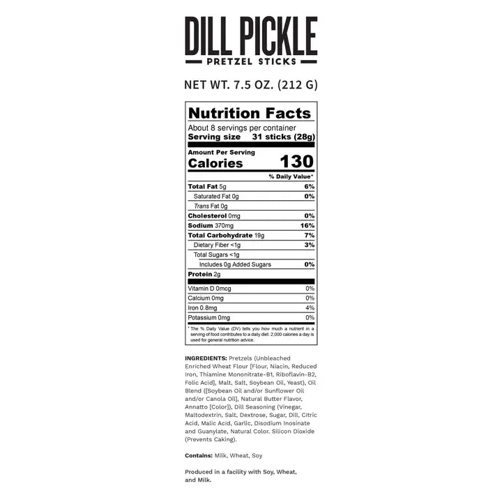 Pop Daddy Dill Pickle Seasoned Pretzels 7.5 oz