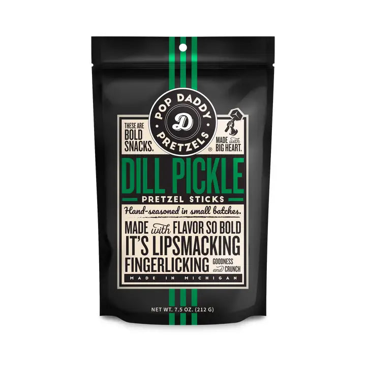 Pop Daddy Dill Pickle Seasoned Pretzels 7.5 oz