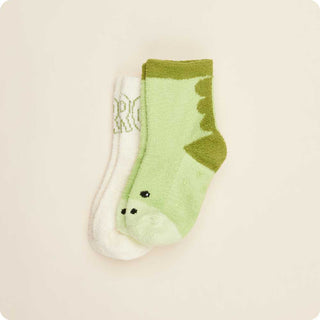 Warmies Plush Crew Socks- Dinosaur