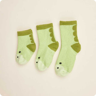 Warmies Plush Crew Socks- Dinosaur