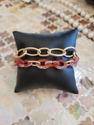Double Layer Matte Gold Bracelet