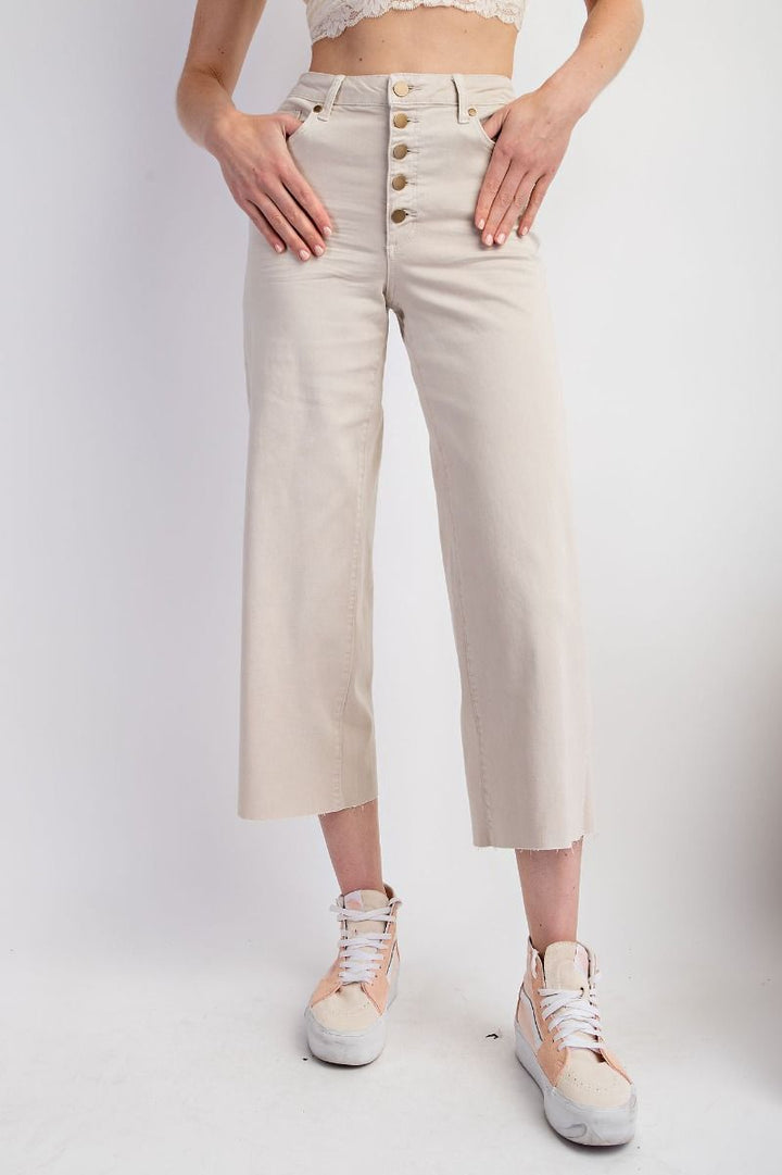 Wide Leg Twill Pants