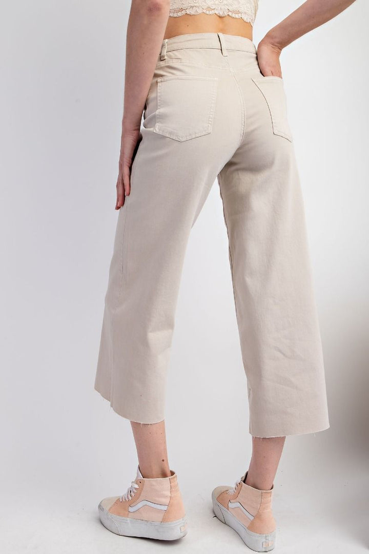 Wide Leg Twill Pants