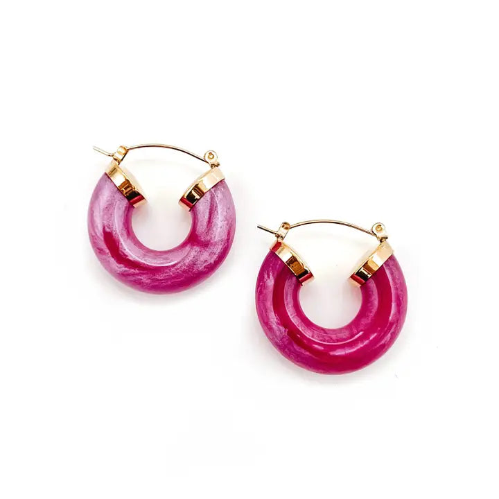 Ellbelle Chunky Acrylic Hoop Earrings