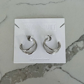 Silver Emily Hoops