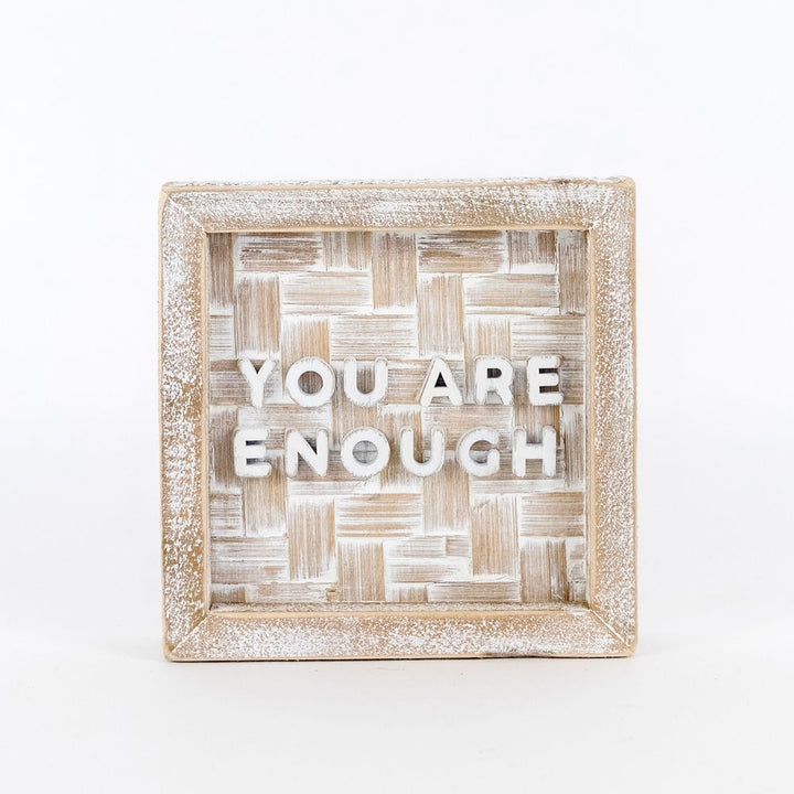 You are Enough Handmade Bamboo Sign