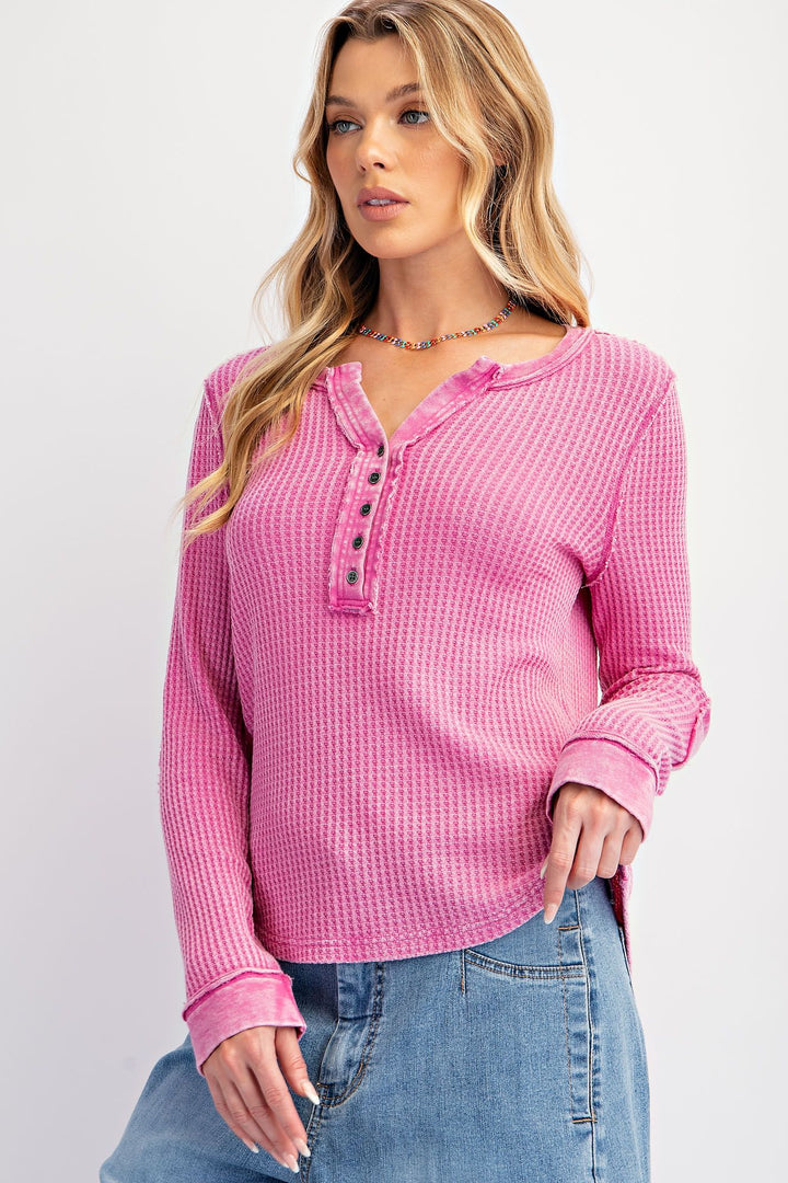 Thermal Knit Henley Top