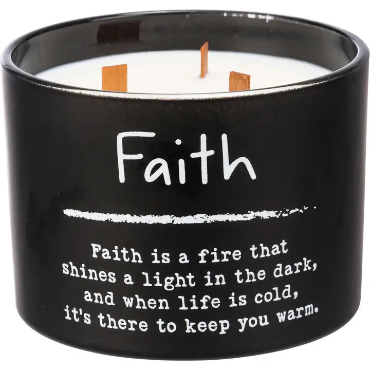 Faith Wooden Wick Candle