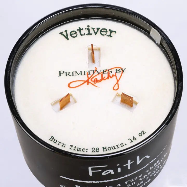 Faith Wooden Wick Candle