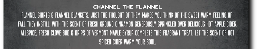 Fall 12oz Candles- Channel the Flannel