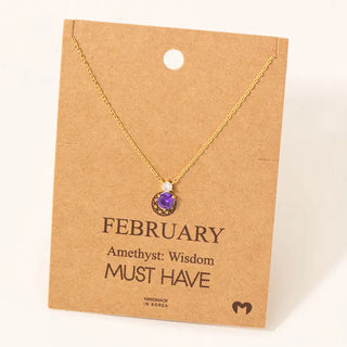 Birthstone Pendant Necklace
