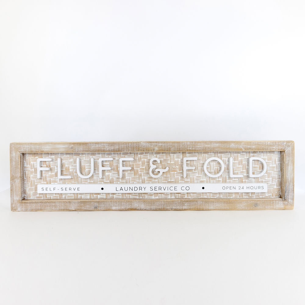Fluff and Fold Bamboo Sign
