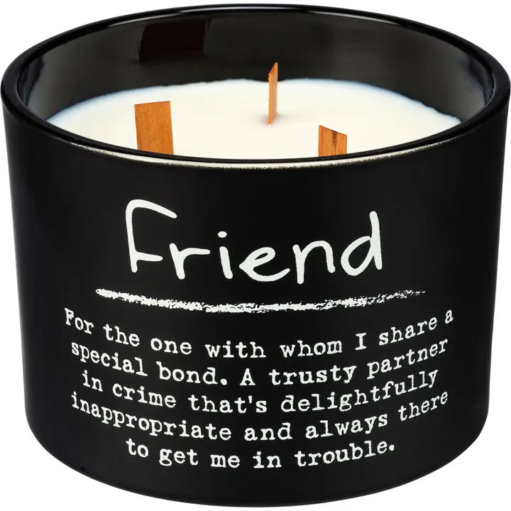 Friend Wooden Wick Candle