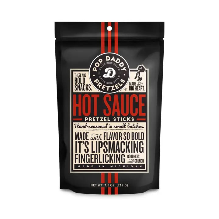 Pop Daddy Hot Sauce Seasoned Pretzels 7.5 oz