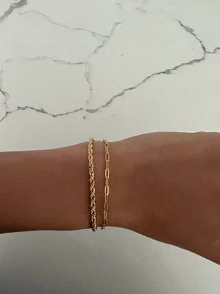 Dainty Paperclip Chain Bracelet