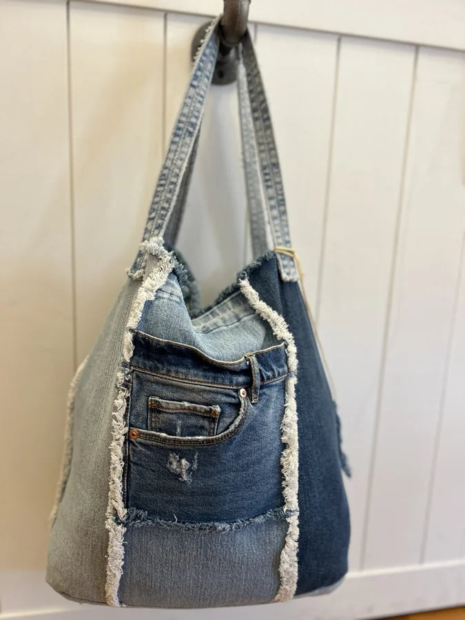 Large Upcycled Jean Tote2
