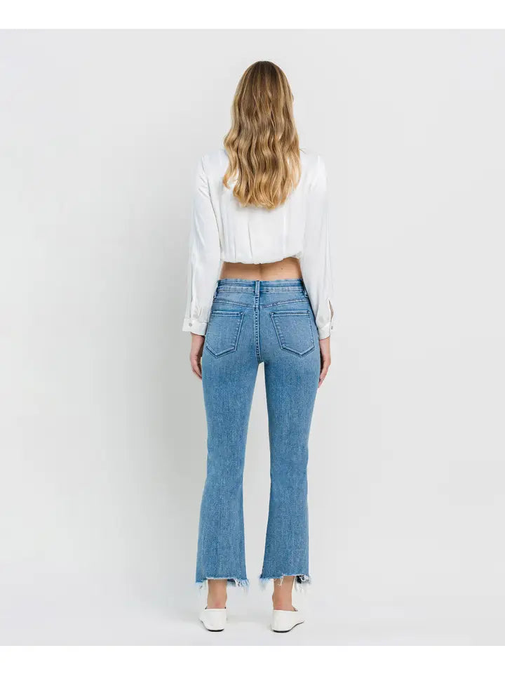 Flying Monkey High Rise Kick Flare in Light Bright