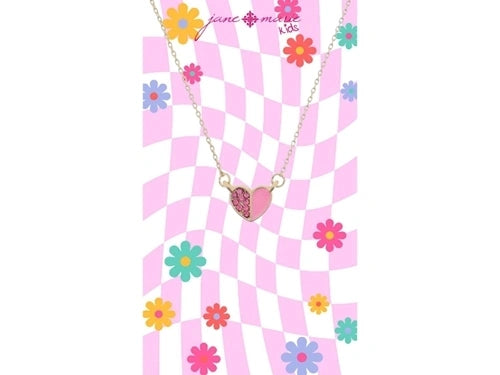 Kids Enamel and Crystal Heart Necklace