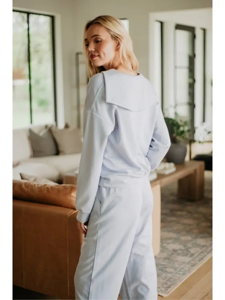 Scuba Pants Set in Light Blue