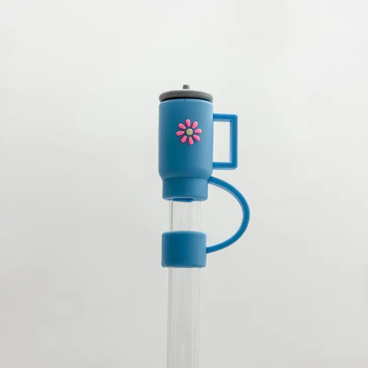 Straw Cover "Light Blue Cup"