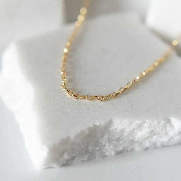 Maggie Gold Heart Chain Necklace