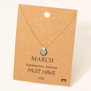 Birthstone Pendant Necklace