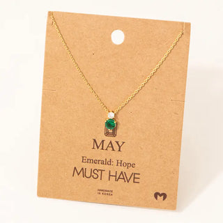 Birthstone Pendant Necklace