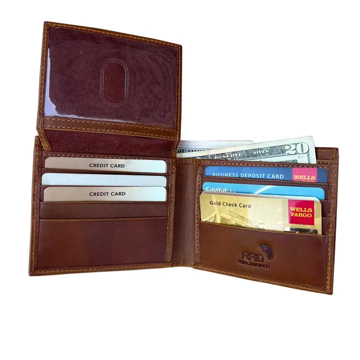 Cowhide Bifold Wallet RFID