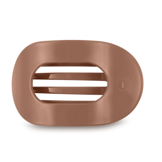 Teleties Flat Round Hair Clip- Mocha Mousse