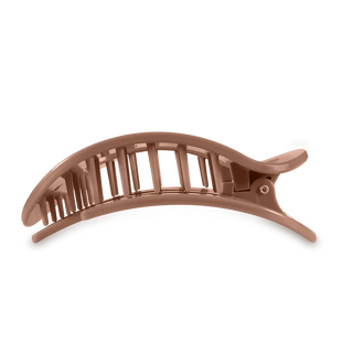 Teleties Flat Round Hair Clip- Mocha Mousse