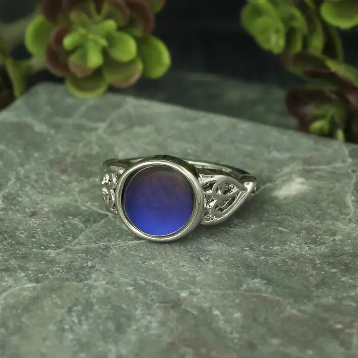 Round Silver Mood Ring