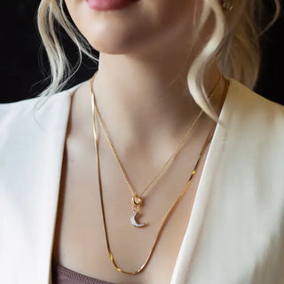 Moon Mother of Pearl Charm