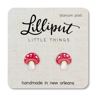 Red Mushroom Post Earrings