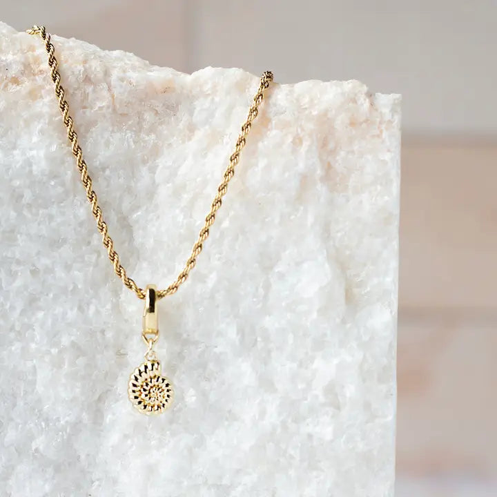 Gold Nautilus Shell Charm