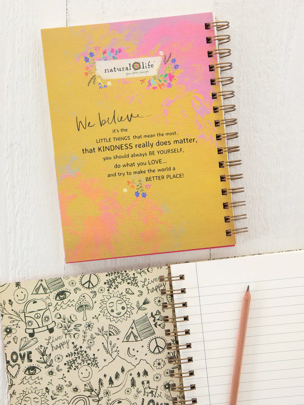 Spiral Notebook - Yellow Grateful