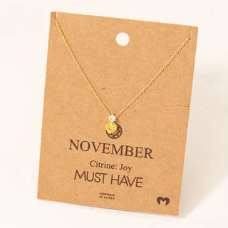 Birthstone Pendant Necklace