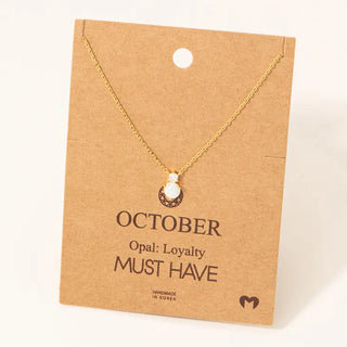 Birthstone Pendant Necklace