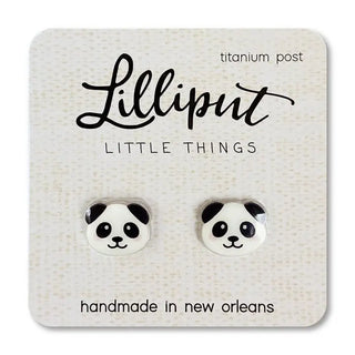 Panda Post Earrings