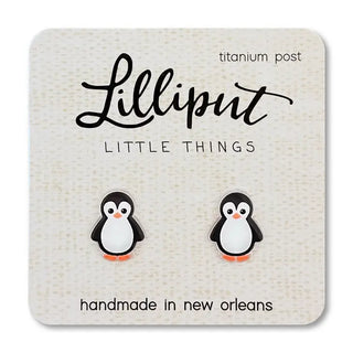 Penguin Post Earrings