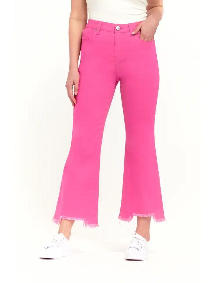 Luxe Demi Boot Jean in Hot Pink