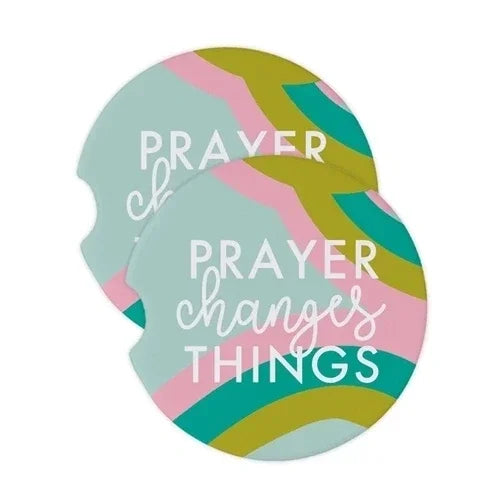 Prayer Changes Things Car Coaster
