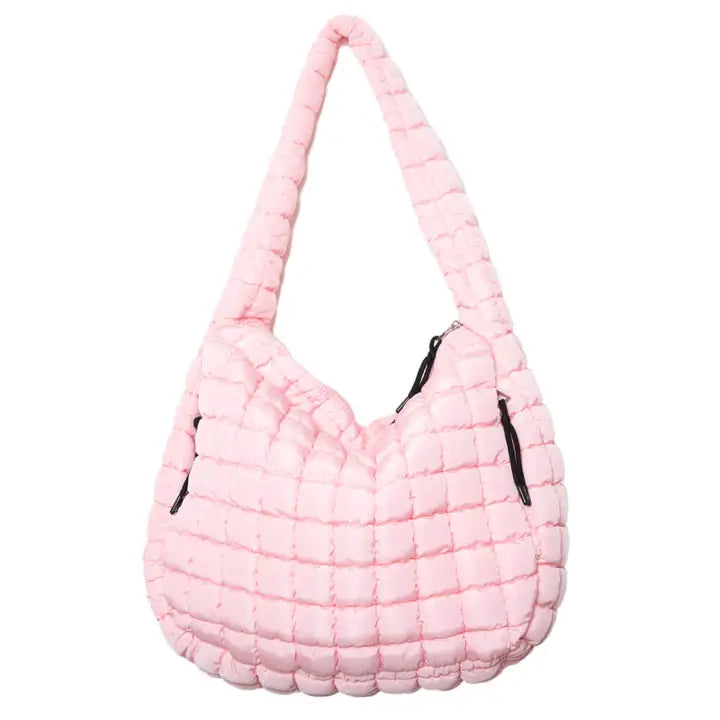 Oversized Puffer Tote- Light Pink