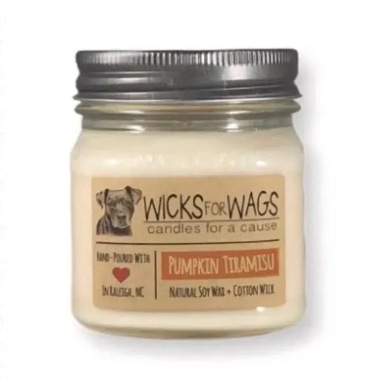 Wicks for Wags Soy Candle - Pumpkin Tiramisu