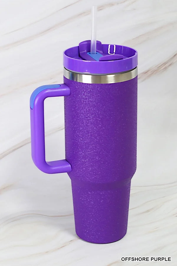 Offshore Purple 40 oz Tumbler Cup with Handle