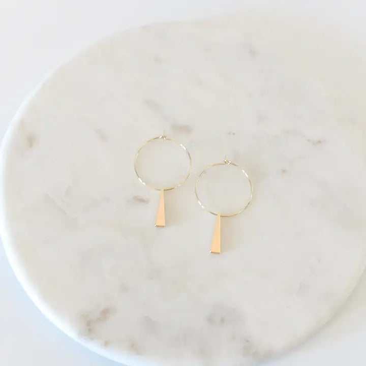 Rachel Gold Plated Hoop Earrings