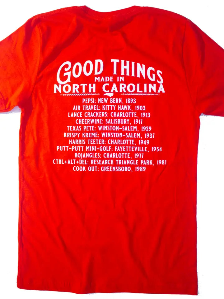 Red Good Things Made in NC T-shirt