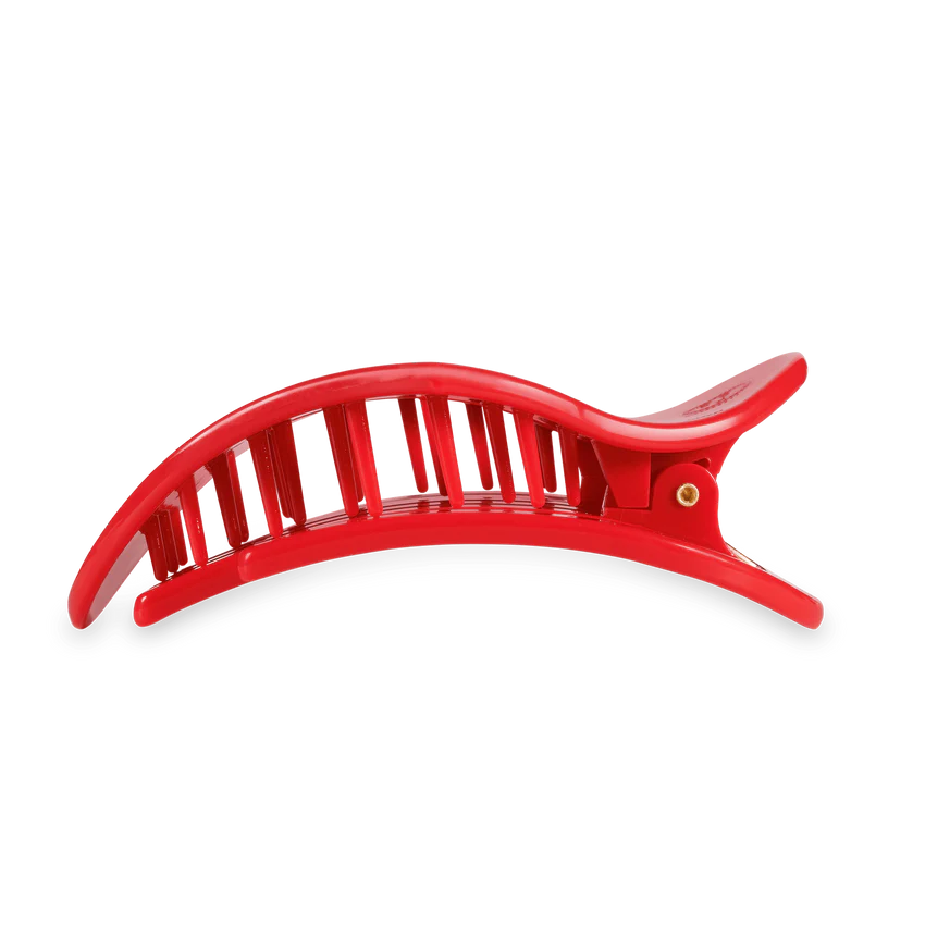 Teleties Queen of Hearts Flat Hair Clip- Red